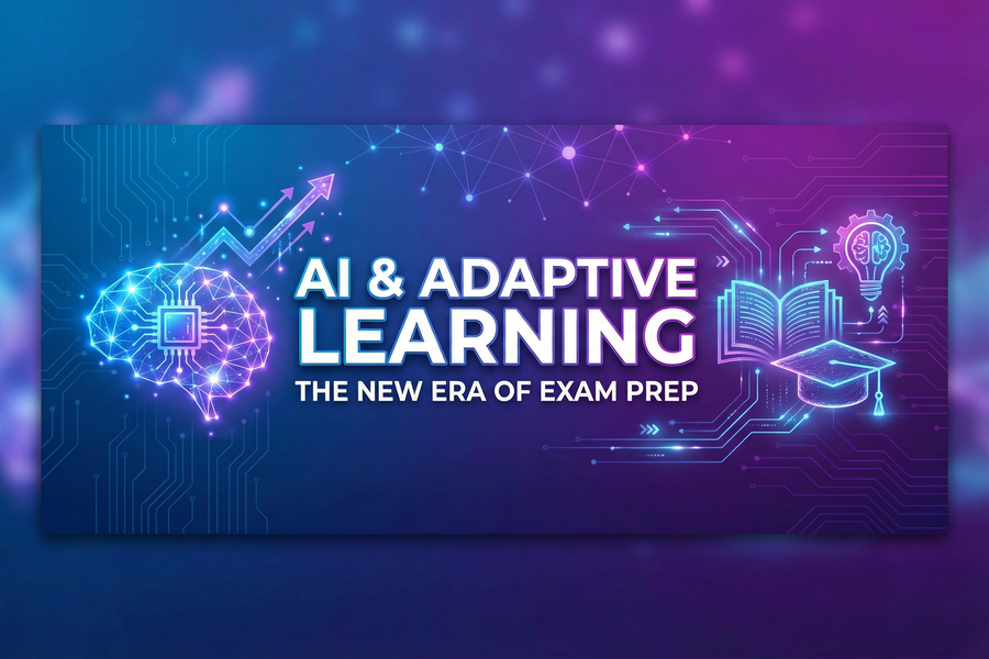 Students using personalised digital learning tools for exam preparation