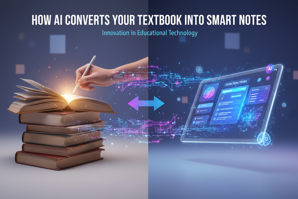 AI creating smart notes from a textbook